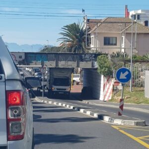 Hijacked Delivery Truck Crashes into Muizenberg Railway Bridge