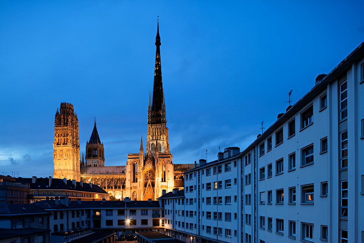 Fire Engulfs Historic Rouen Cathedral in France