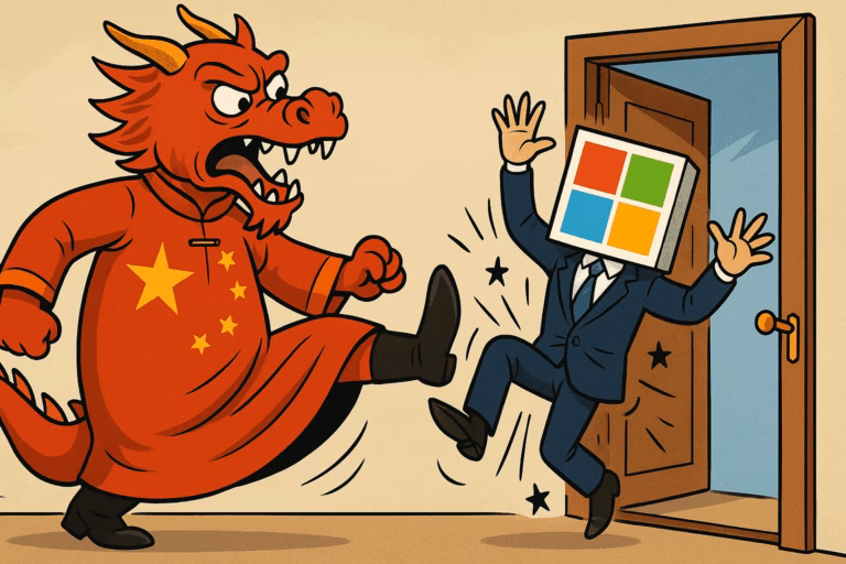 Microsoft Exit Marks China Break From Western Software Dependency